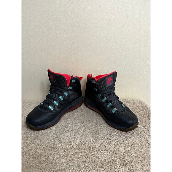 Nike Air Ndestrukt Size 4.5Y (Unisex) Gray PInk Aqua Basketball Shoes 512170-005 - Picture 3 of 7